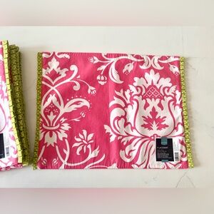 8 placemats - never used. Pink, white and light green